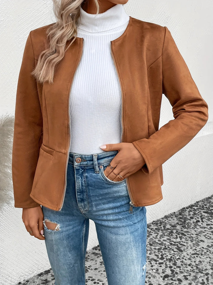 Damen Schlank Passform Übergangsjacke | Reißverschluss