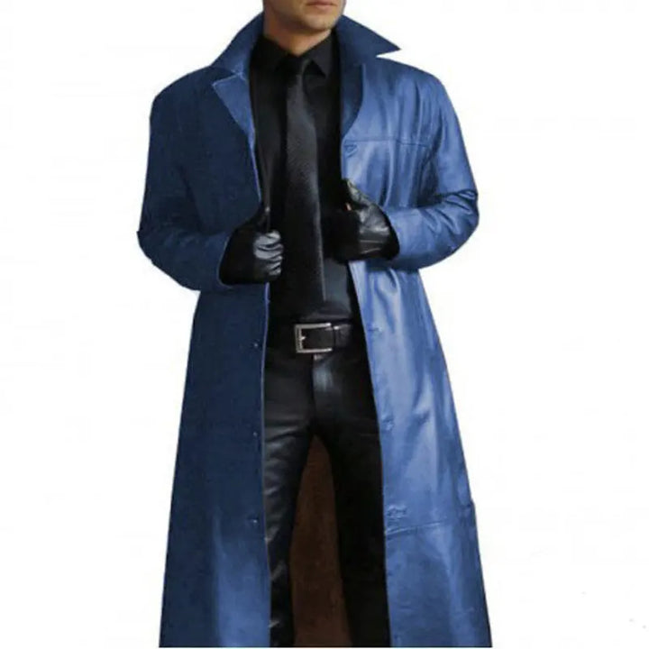 Herren-Trench Windbreaker Lang Mantel | Schmal geschnitten