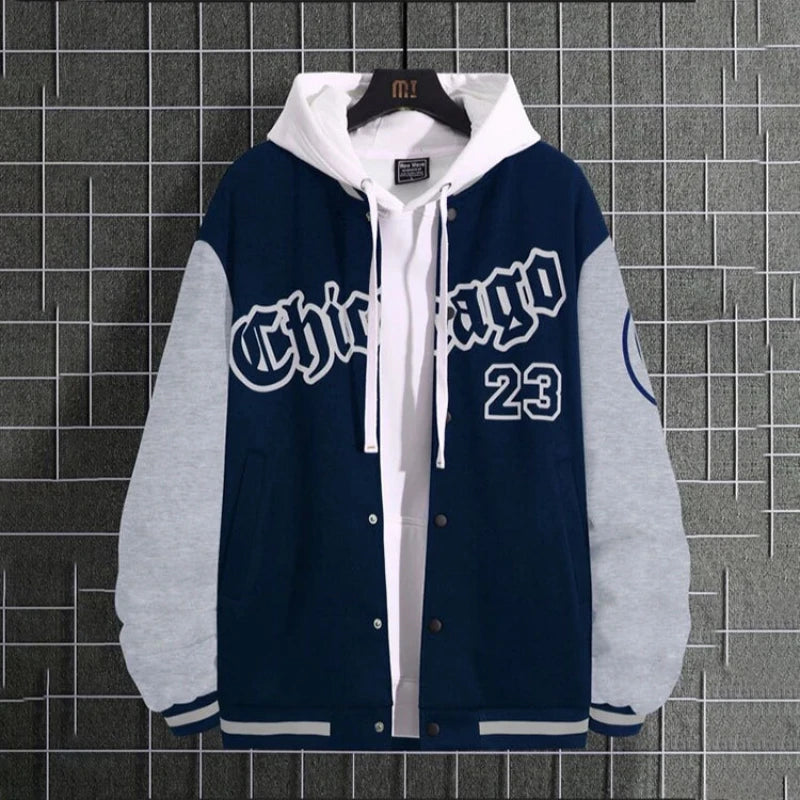 Lässige College Jacke für Herren | Schaltfläche