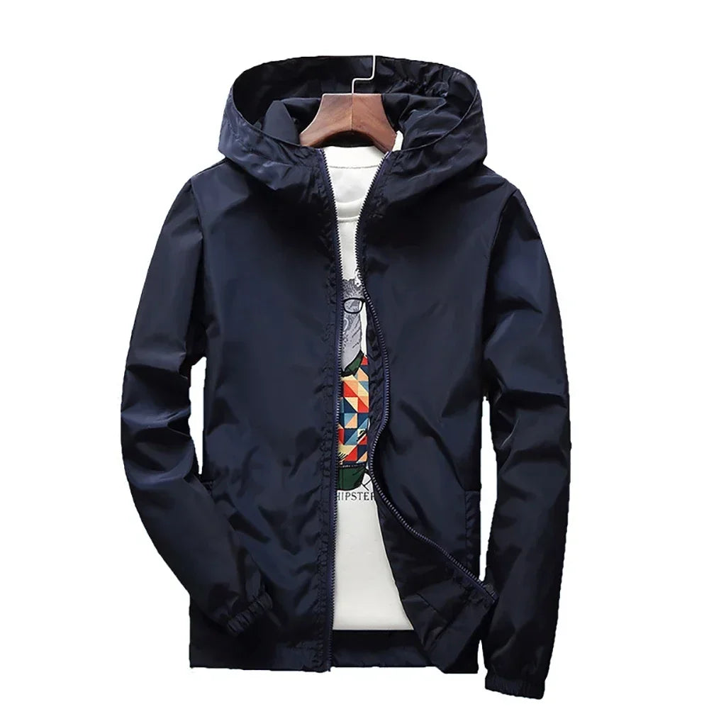 Unisex Kapuze Im Freien Windjacke | Reißverschluss