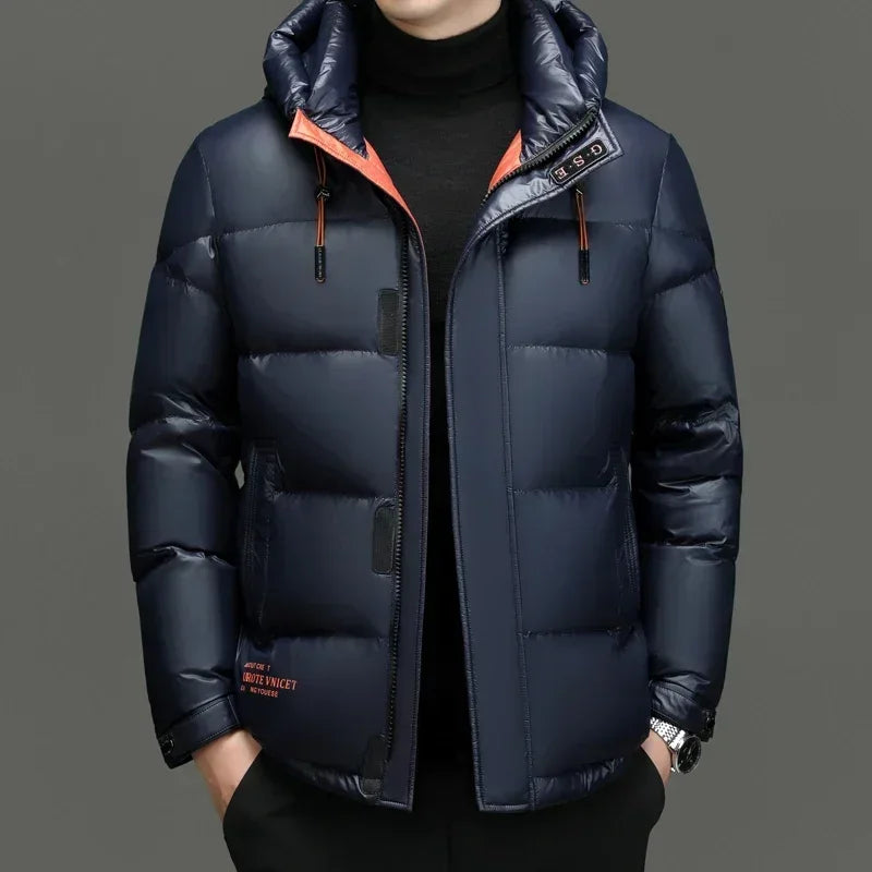 Herren Winter Daunen Jacke mit Kapuze | Kalt