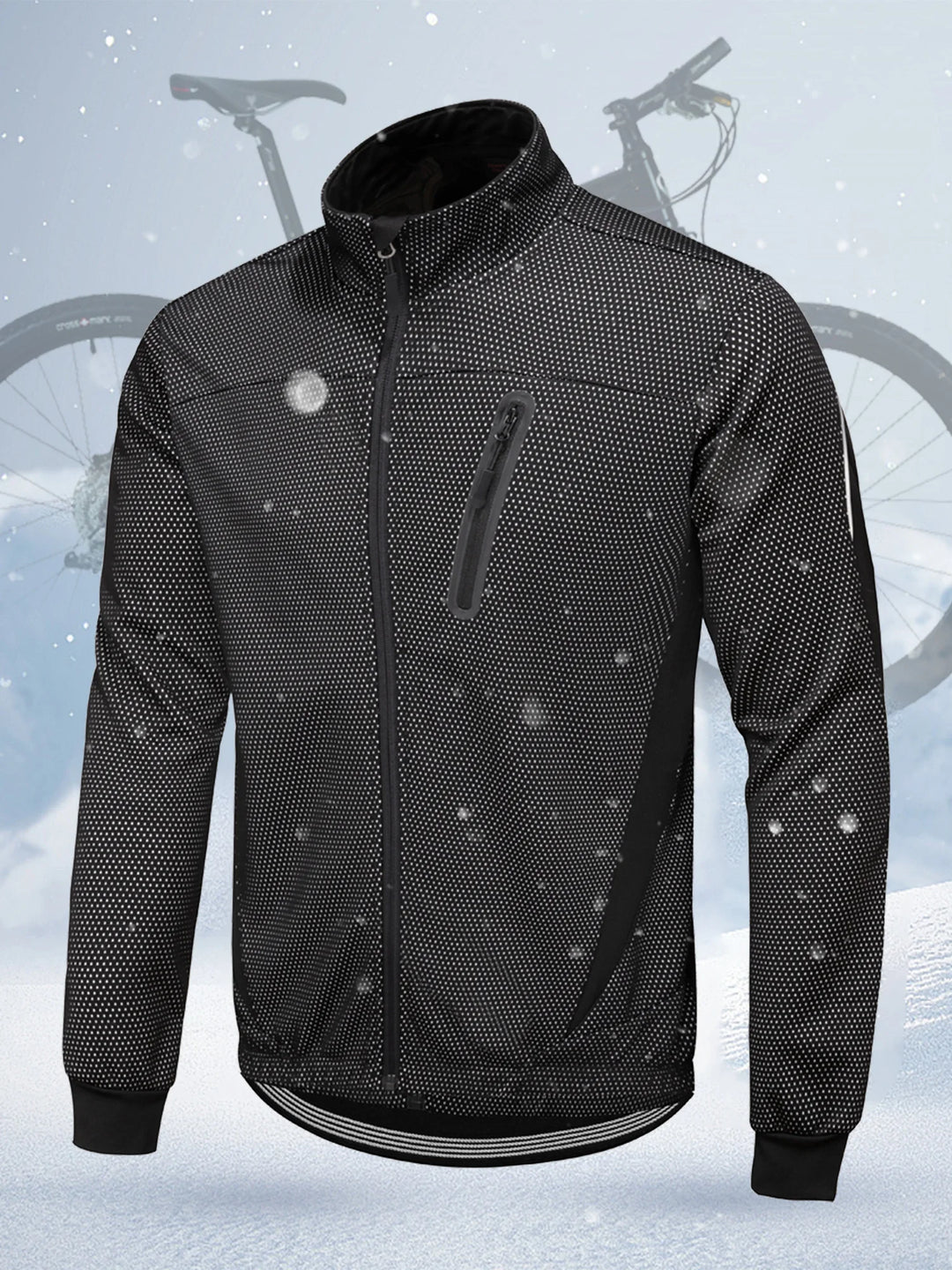 Herren Warme Langarm Windjacke | Reißverschluss