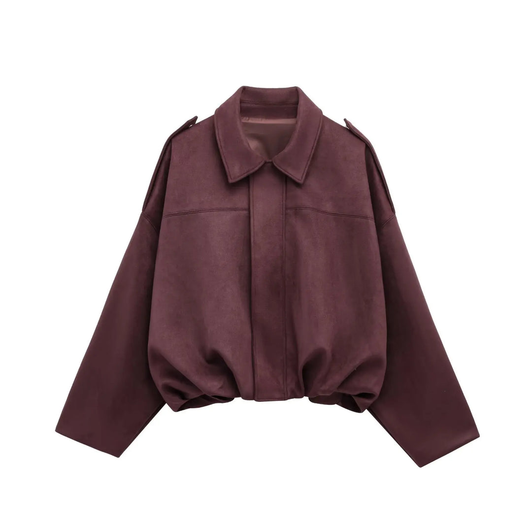 Damen Kurze Trendy Herbstjacke für Damen | Übergroß