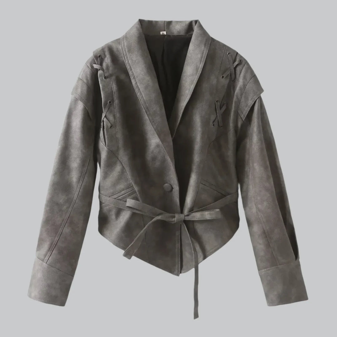 Damen Stilvolle jacke mit Krawatte | Elegante