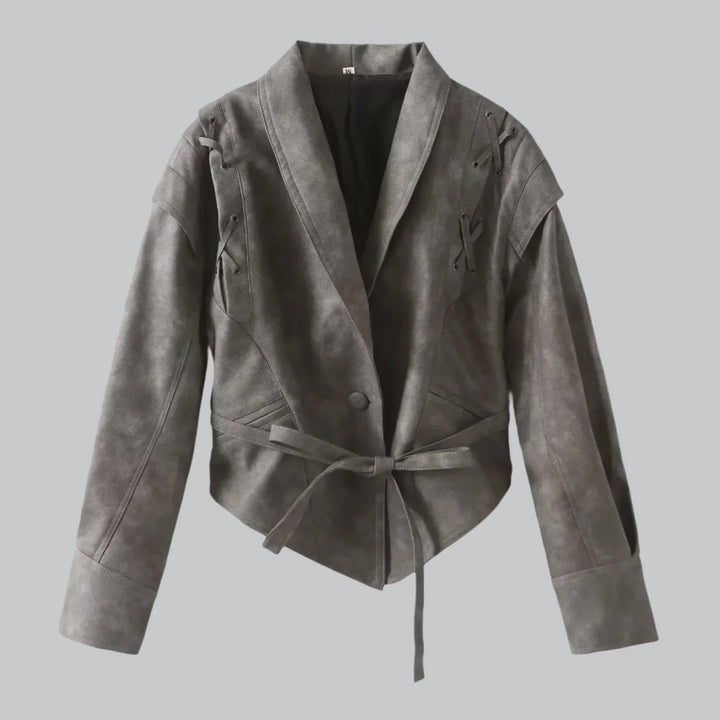 Damen Stilvolle jacke mit Krawatte | Elegante