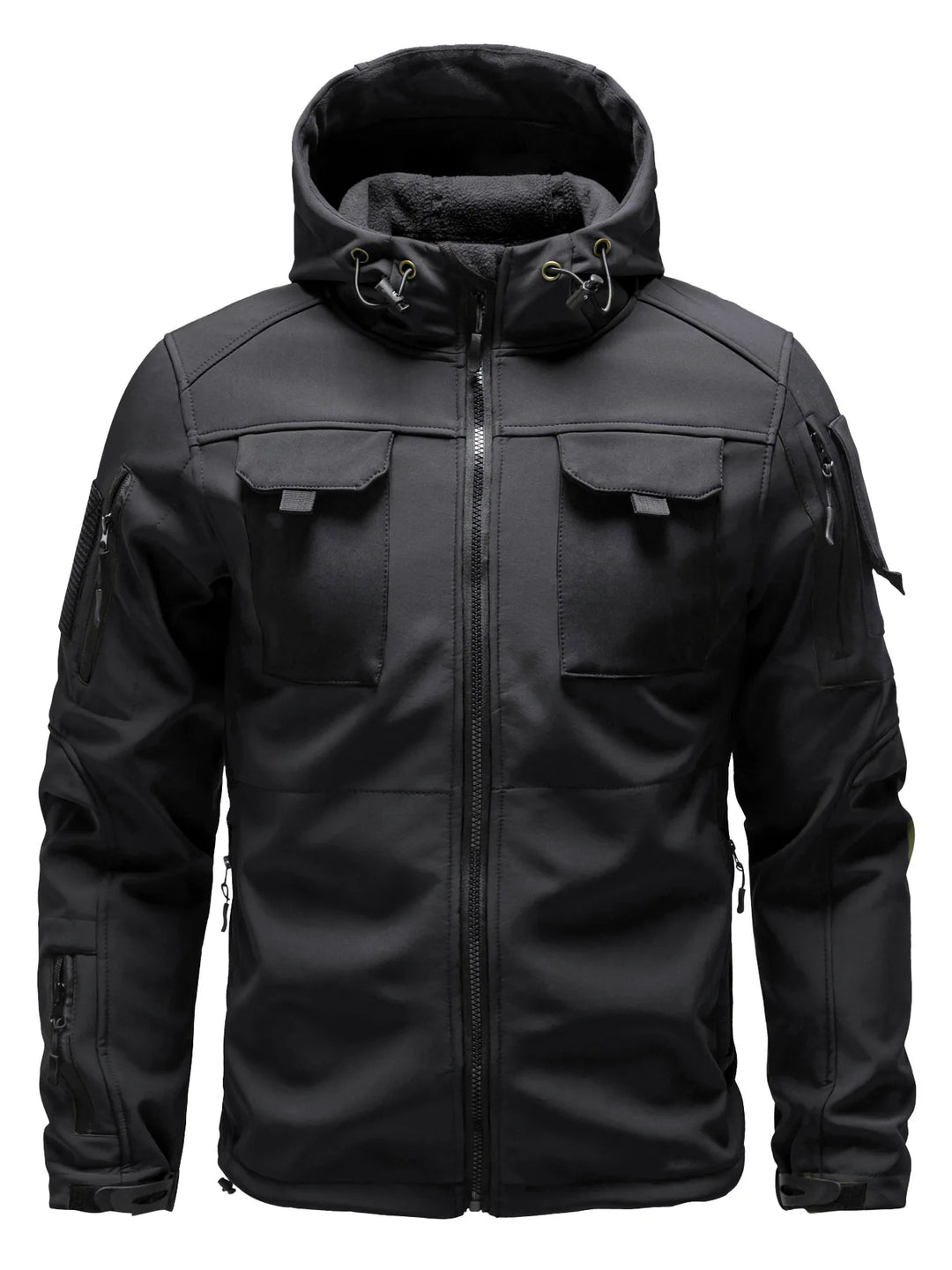 Softshell Jacke mehreren Taschen für Herren | Kapuze