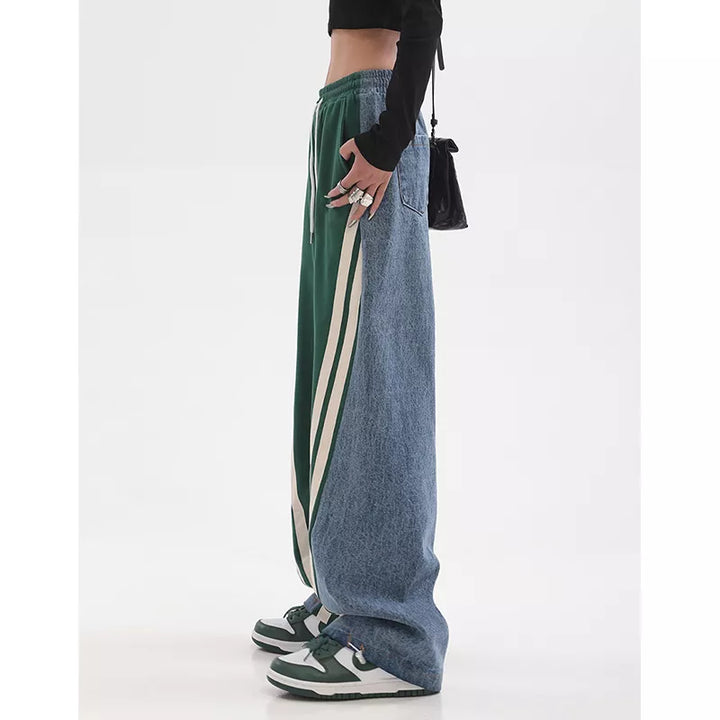 Stylische lockere Sweathose mit hoher Taille und weiten Beinen für Damen