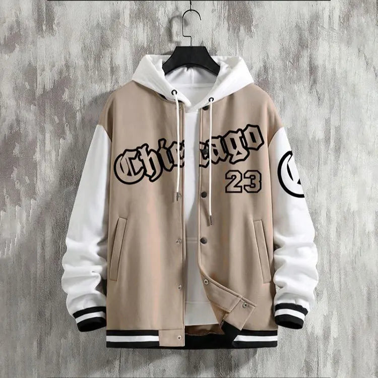 Lässige College Jacke für Herren | Schaltfläche