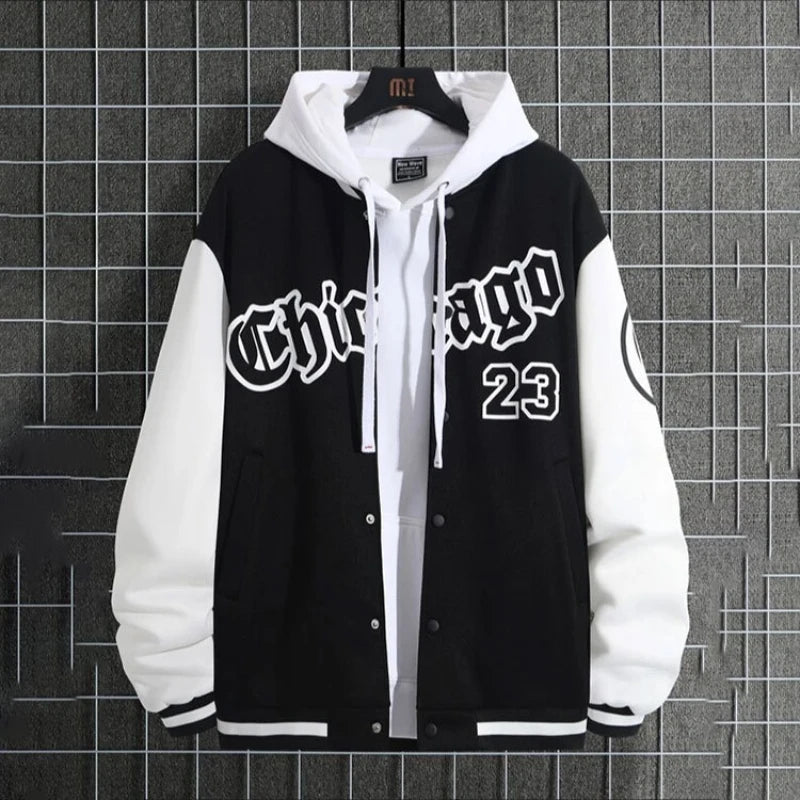 Lässige College Jacke für Herren | Schaltfläche