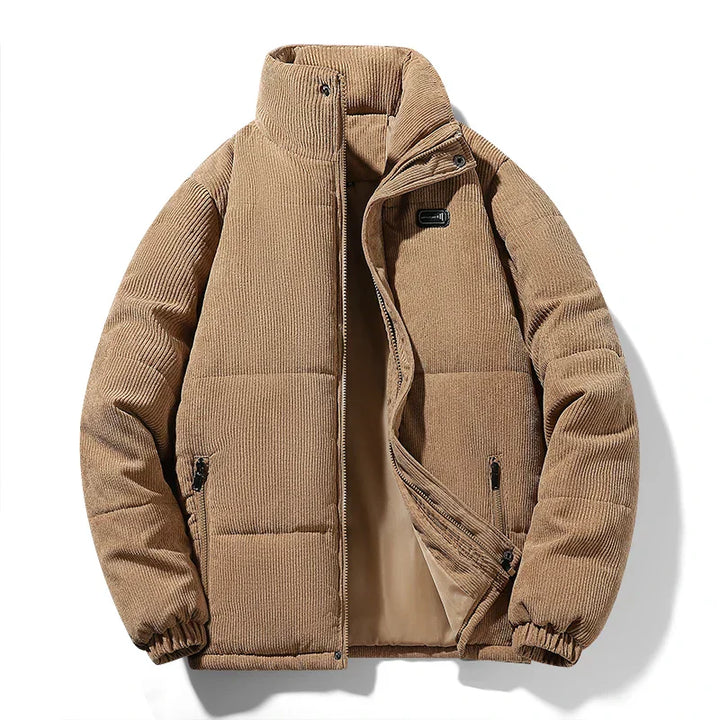Herren Dicke Warme Winterjacke mit Reißverschluss | Langarm