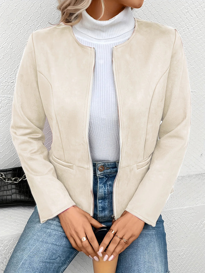 Damen Schlank Passform Übergangsjacke | Reißverschluss