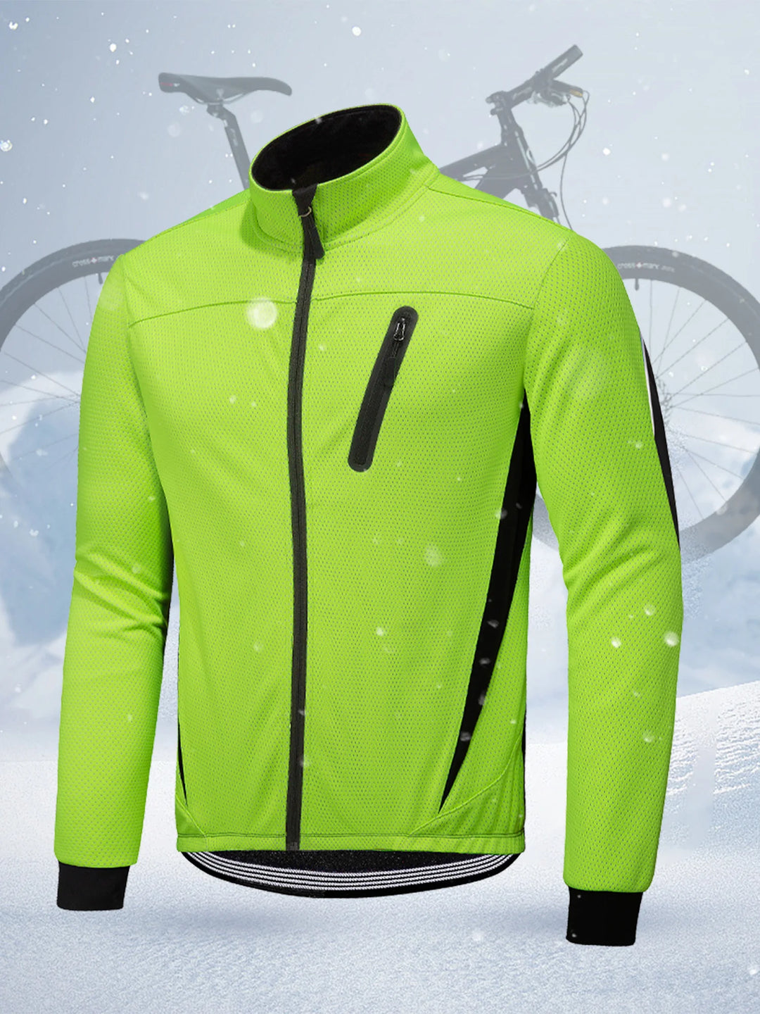 Herren Warme Langarm Windjacke | Reißverschluss