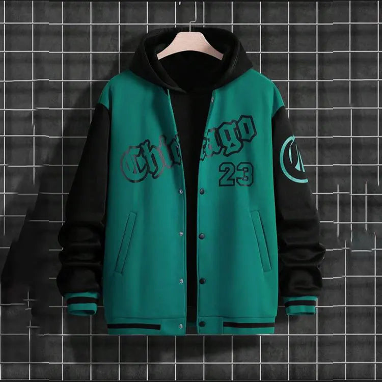 Lässige College Jacke für Herren | Schaltfläche