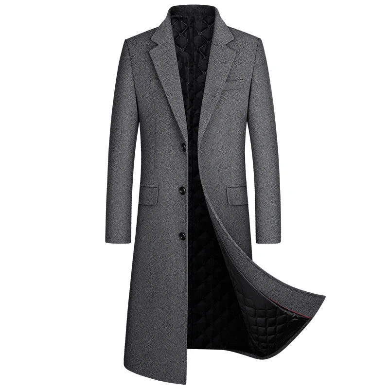 Lange Woll Jacke für Herren | Übermantel