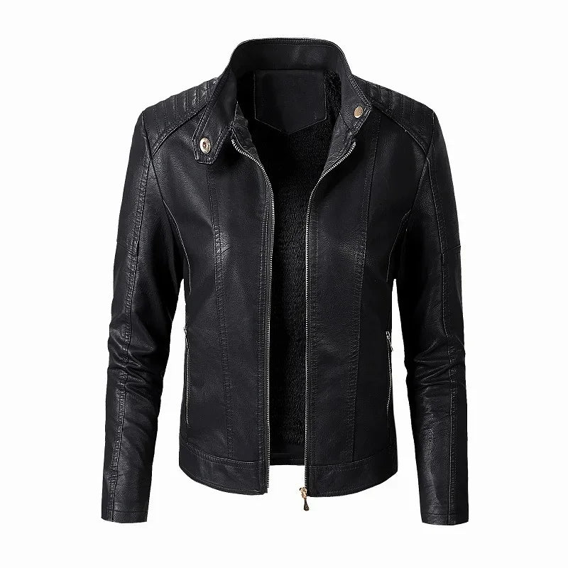 Bikerjacke mit Stehkragen und langen Ärmeln für Damen | Stilvoll
