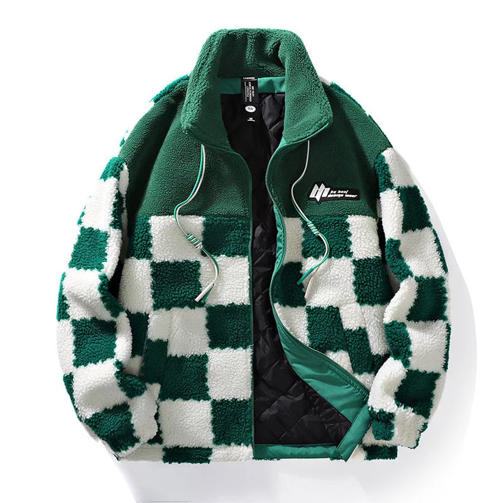 Karrierte Fleece Jacke für Damen und Herren | Stilvoll