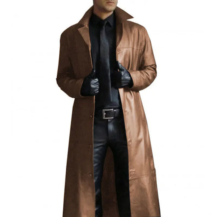 Herren-Trench Windbreaker Lang Mantel | Schmal geschnitten