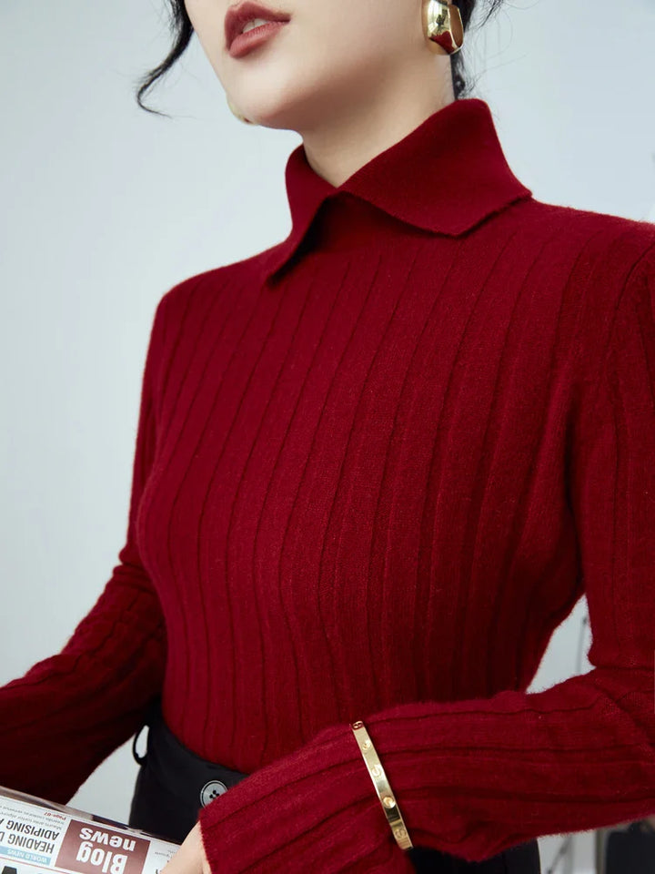 Eleganter lässiger polo-pullover für damen