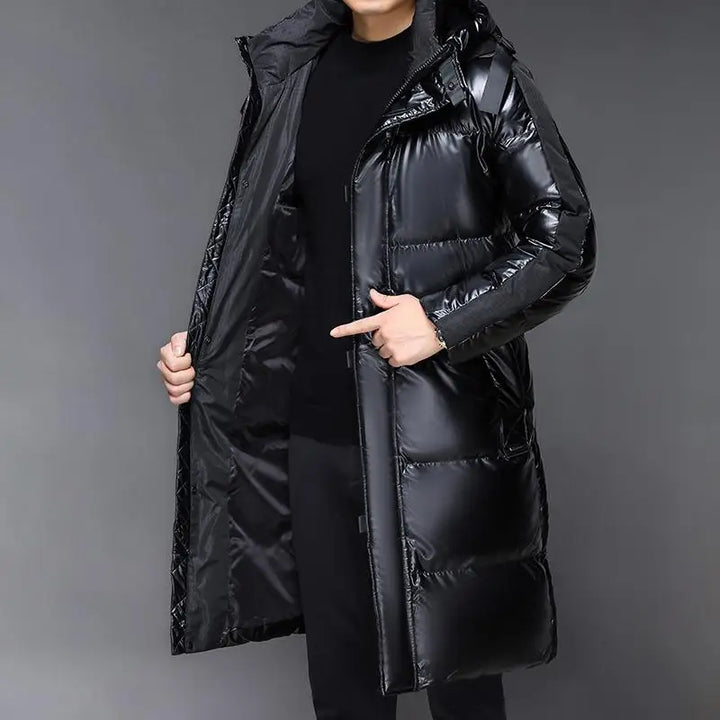 Glänzende Daunen Jacke für Herren | Modern