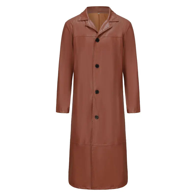 Herren-Trench Windbreaker Lang Mantel | Schmal geschnitten