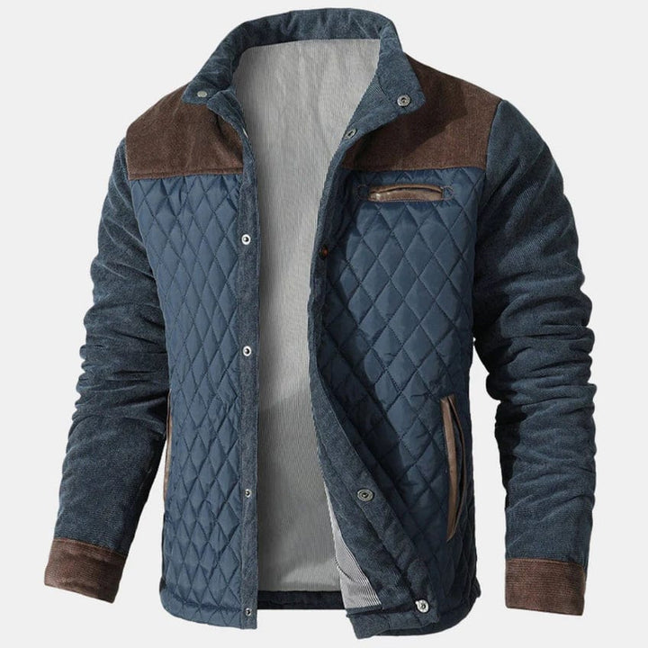 Warme Winter-Steppjacke Mit Knopen | Klassisch