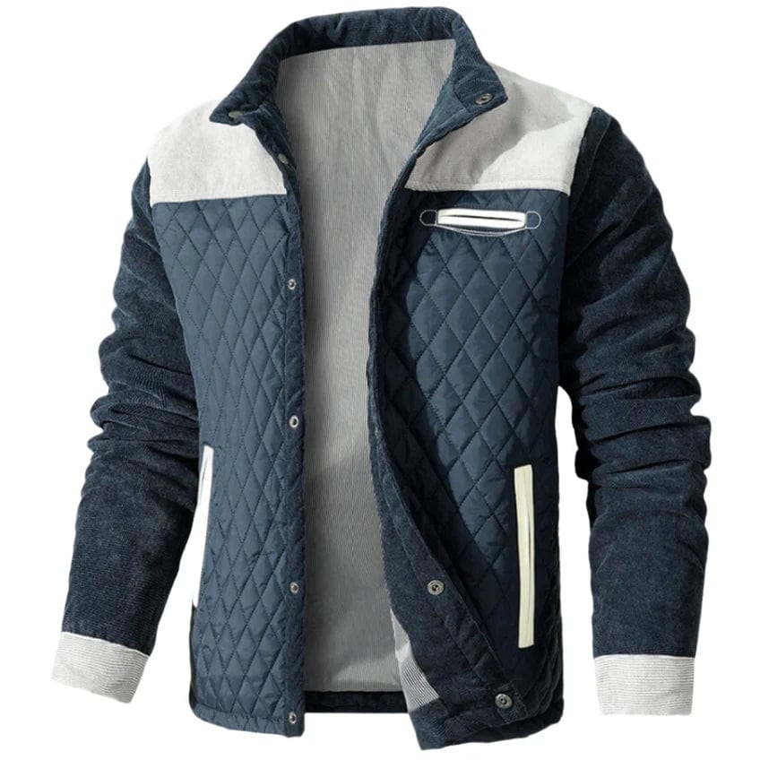 Warme Winter-Steppjacke Mit Knopen | Klassisch