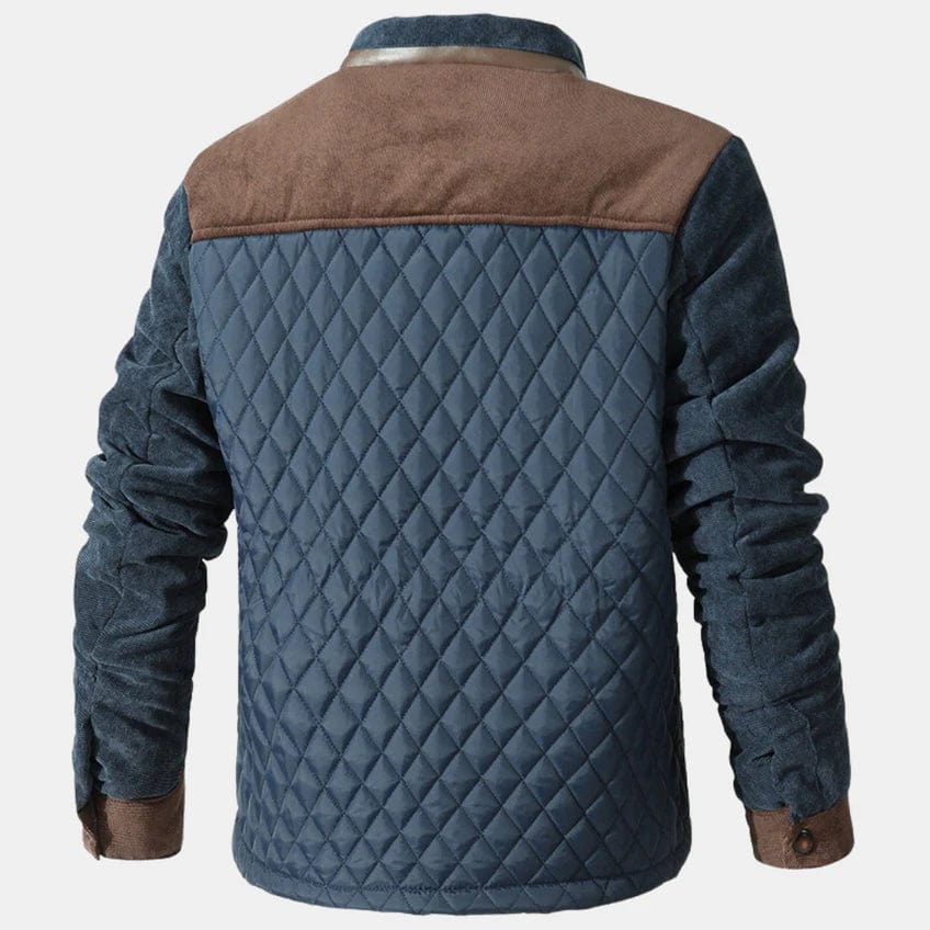 Warme Winter-Steppjacke Mit Knopen | Klassisch