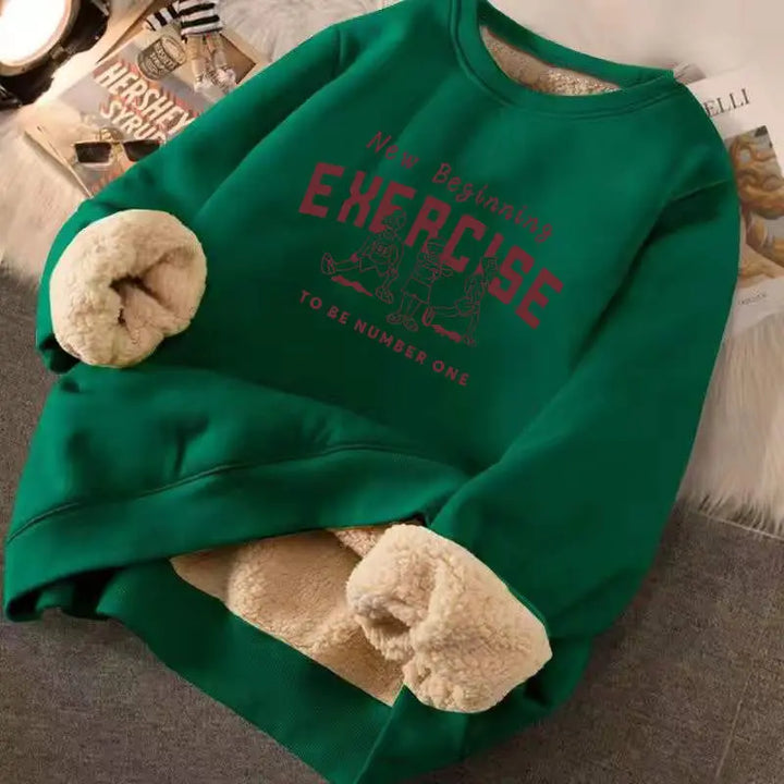 Gemütlicher fleece-gefütterter pullover