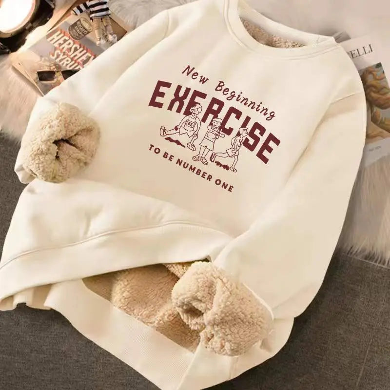 Gemütlicher fleece-gefütterter pullover