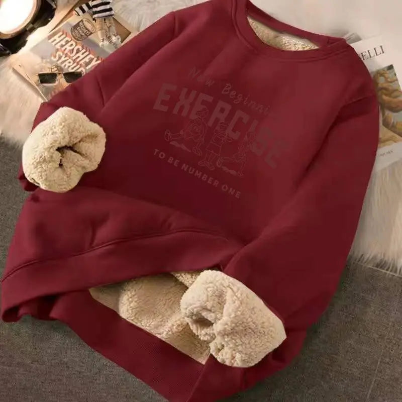 Gemütlicher fleece-gefütterter pullover