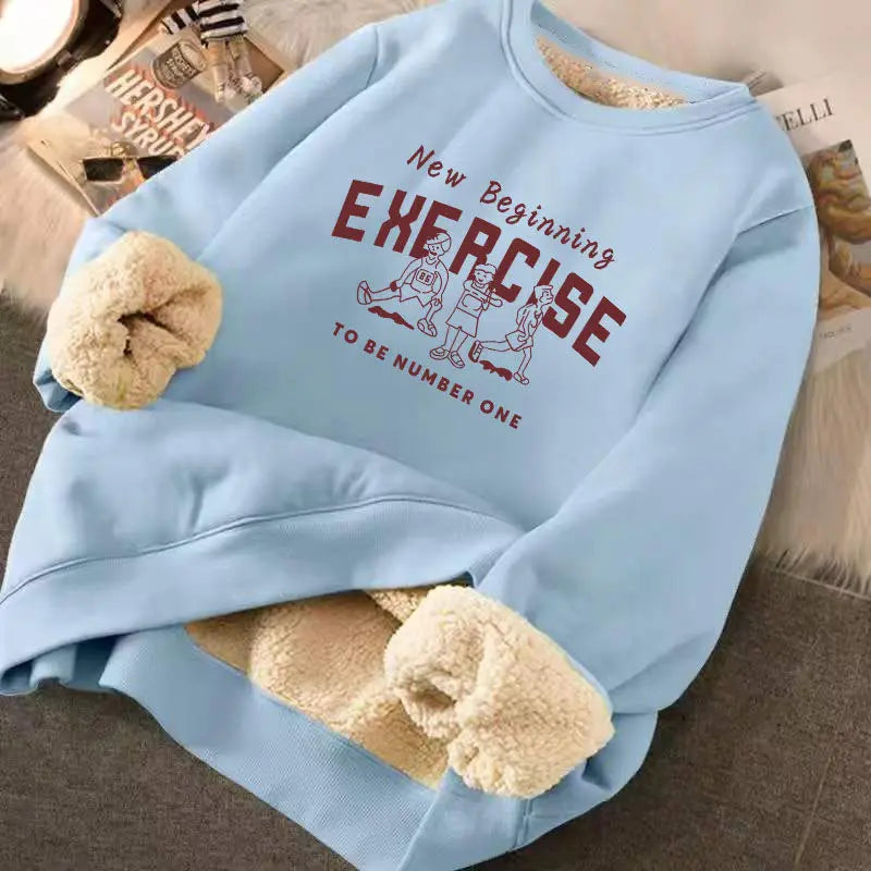 Gemütlicher fleece-gefütterter pullover