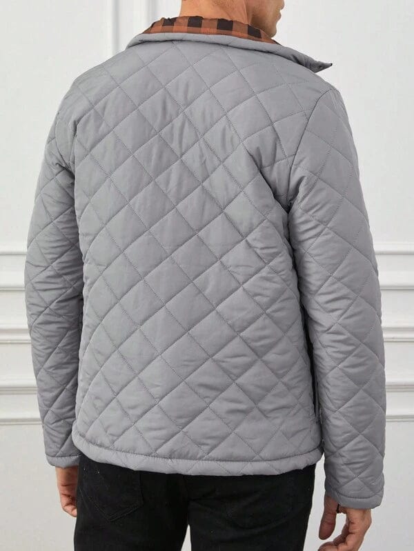 Herren Rollkragen Winter Steppjacke | Knopf
