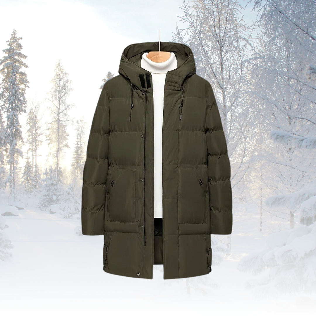 Herren Warme Dick Lang Winterjacke | Kapuze