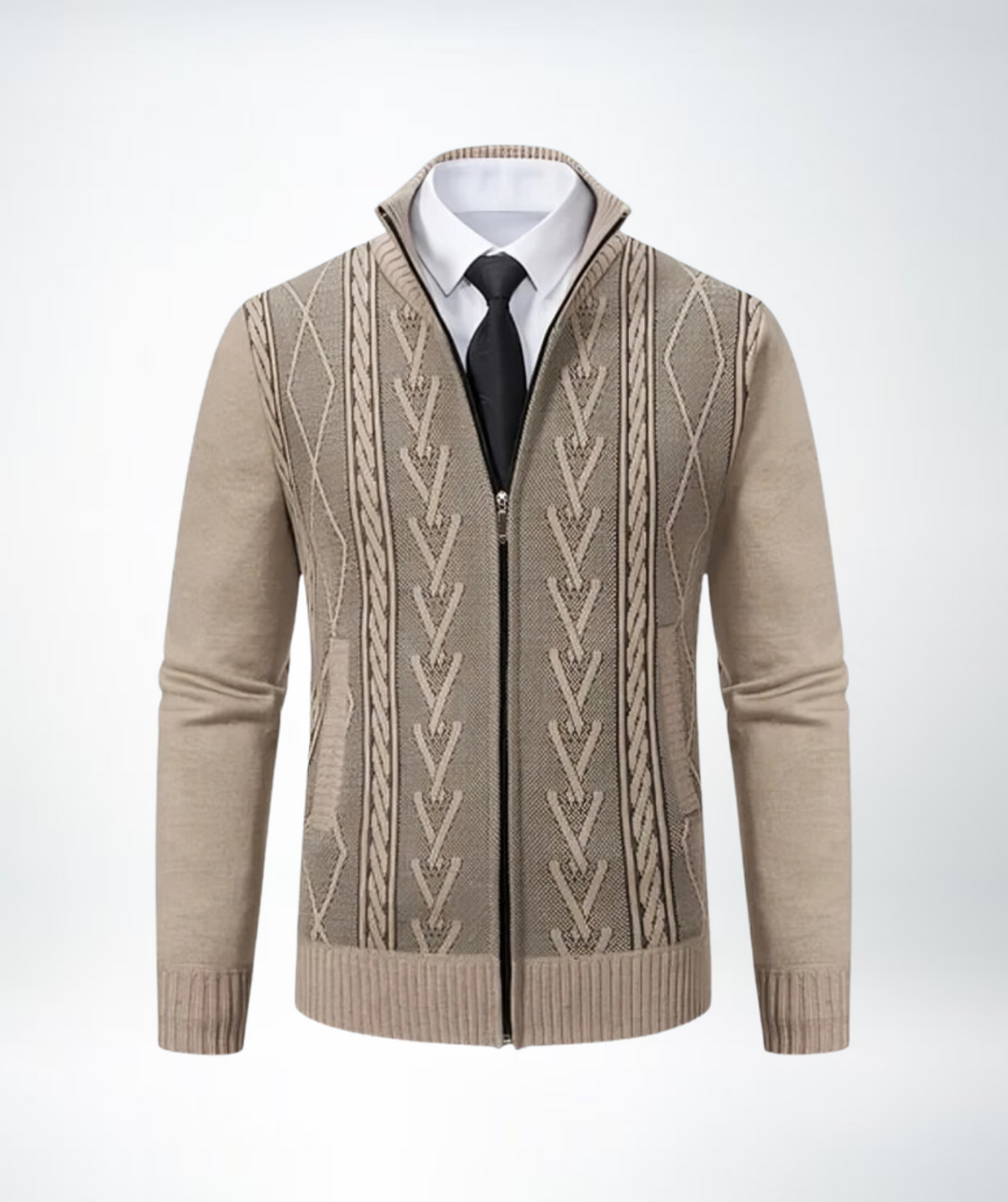Eleganter strick-cardigan für herren