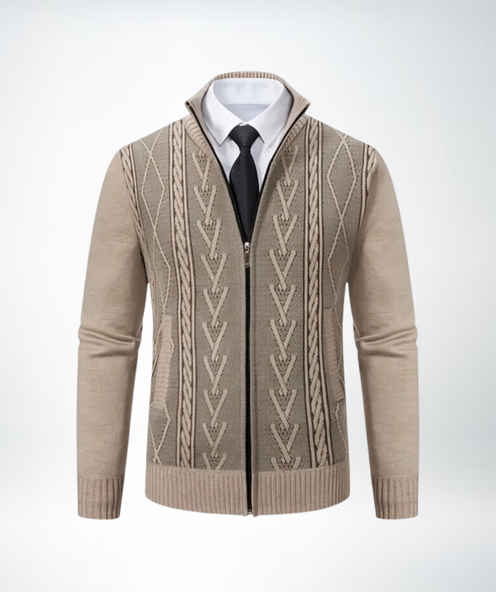 Eleganter strick-cardigan für herren
