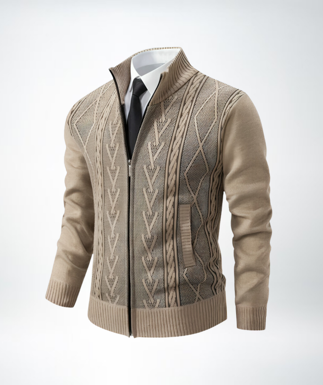 Eleganter strick-cardigan für herren