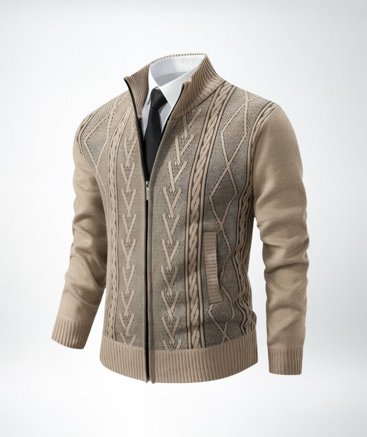 Eleganter strick-cardigan für herren