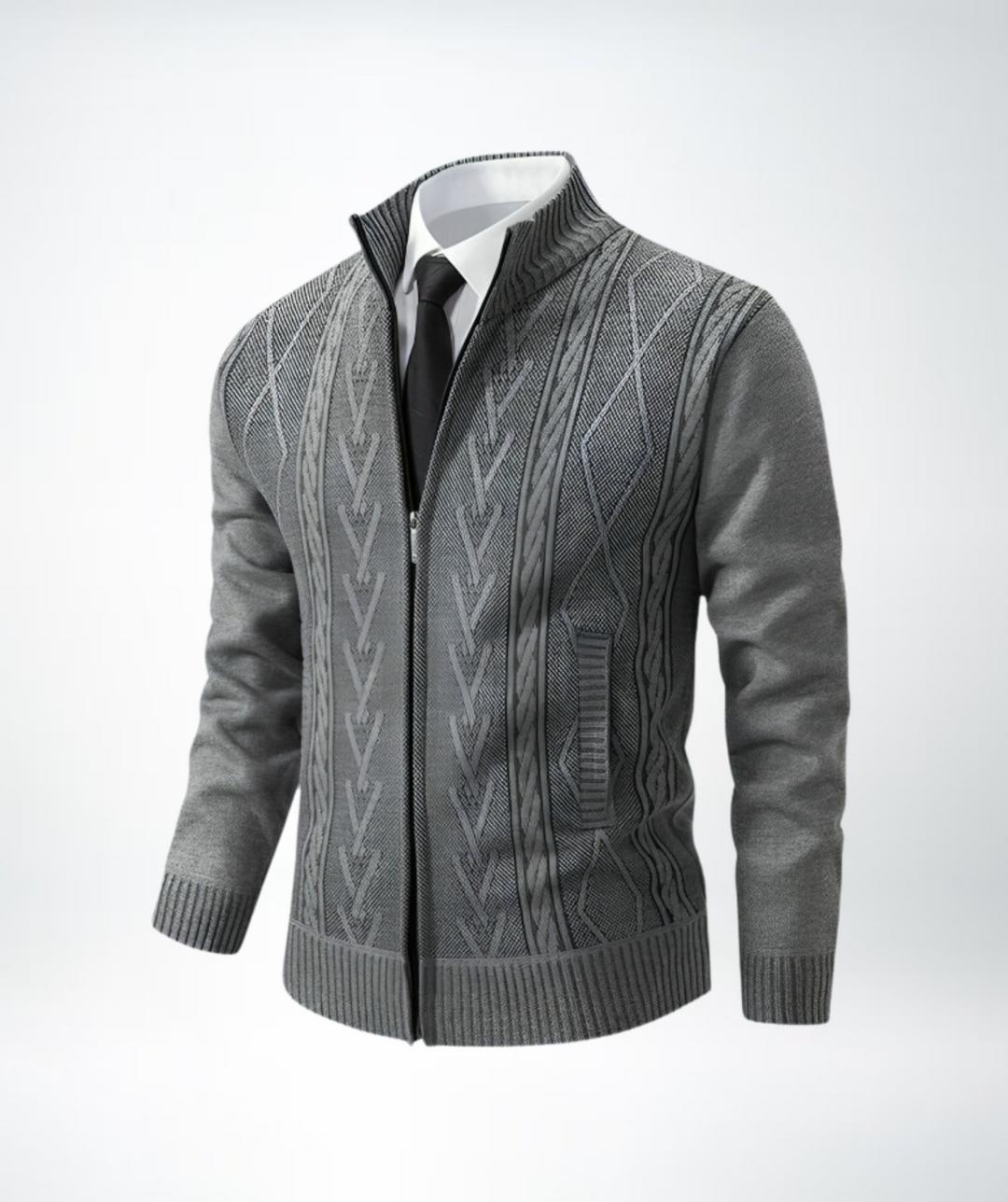Eleganter strick-cardigan für herren