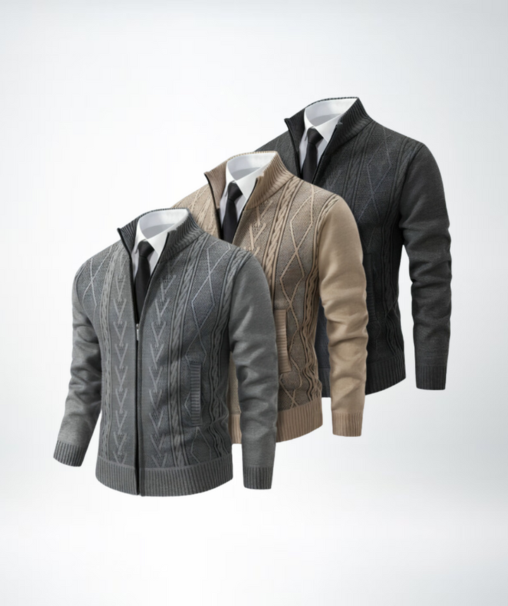 Eleganter strick-cardigan für herren