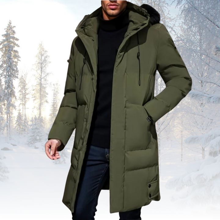 Herren Warme Dick Lang Winterjacke | Kapuze