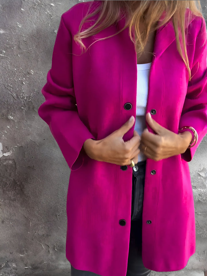 Damen Knopf Daunen Mantel | Kapuze