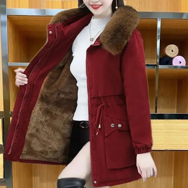 Langer Softshell Parka Damen | Warm