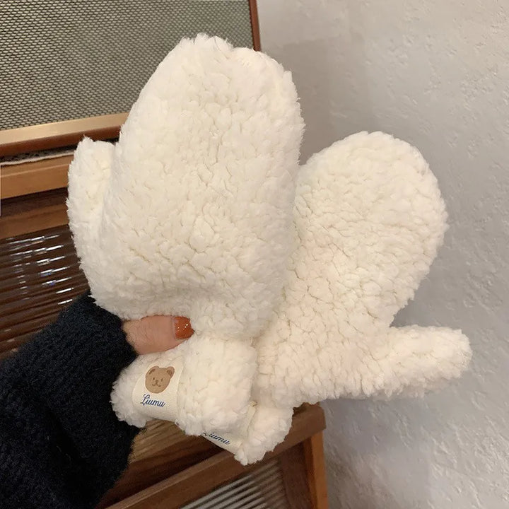Weiche und warme teddy handschuhe