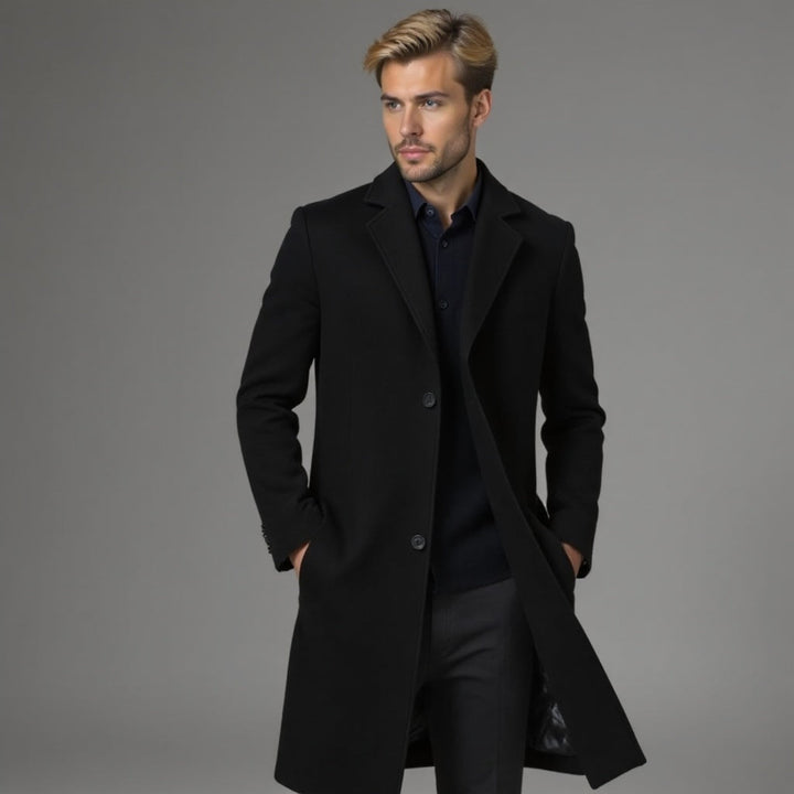 Herren Klassisch Schmaler Schnitt Formeller Trench Mantel | Winter