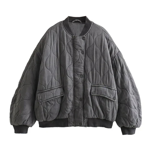 Damen Jahrgang Übergröße Jacke | Lässig