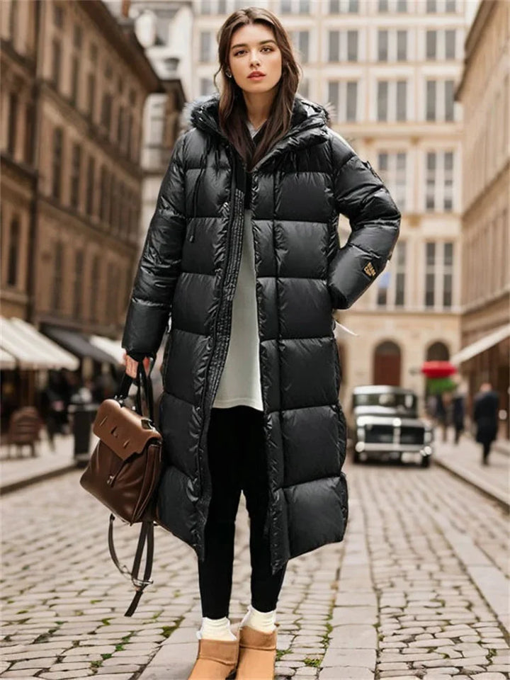 Damen Stylische wattierte Jacke | Lang