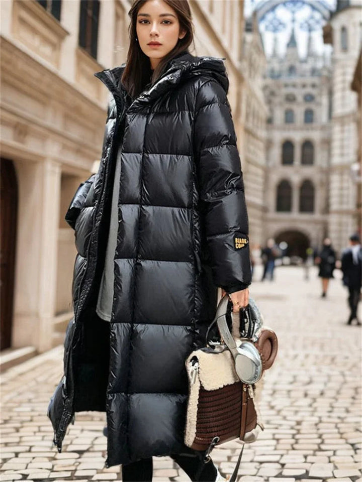 Damen Stylische wattierte Jacke | Lang
