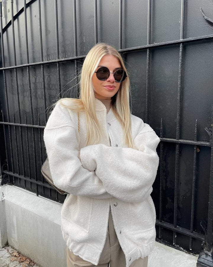 Damen Knopf Daunen Stilvoll Jacke | Warme