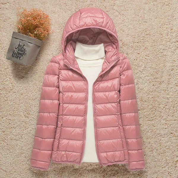 Damen Kapuze Reißverschluss Steppjacke | Puffer