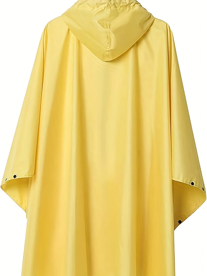 Damen-Regen Poncho mit Kapuze | Reißverschluss